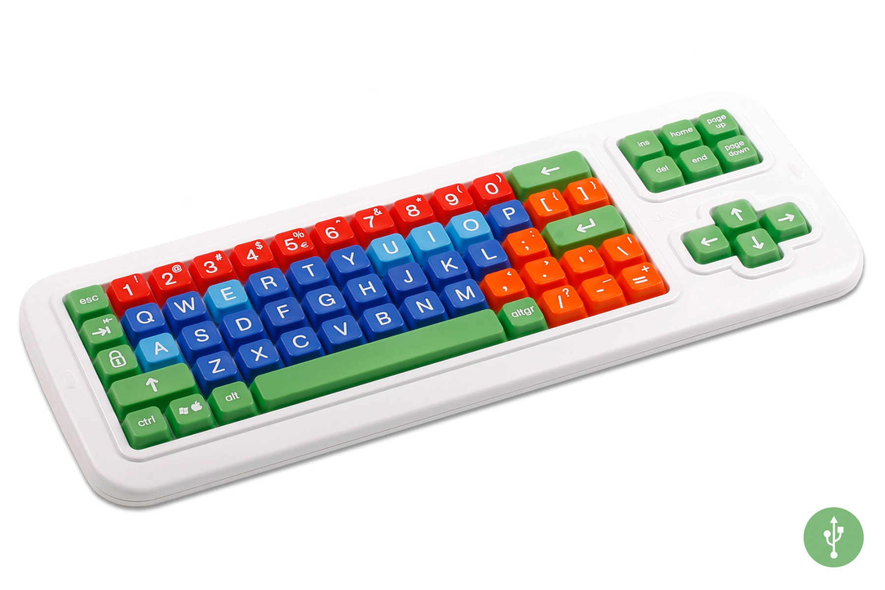 Clevy Keyboard US Int. Uppercase USB